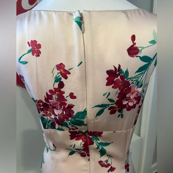 Dolce & Gabbana Silk Floral Midi Dress, Authentic, Pink & Green IT 40/US 4 *read - Picture 7 of 15